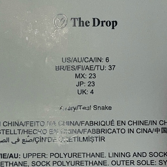 The Drop Avery Teal Snake Sandal Heels, NWT, Size 6 - Picture 6 of 6